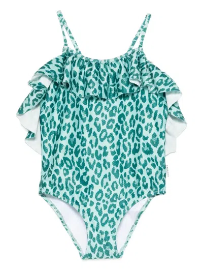 Andorine Kids' Leopard-print Swim Shorts In Multi