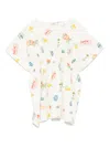 Andorine Mediterranean-print Kaftan Dress In White