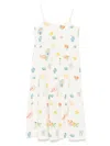 Andorine Mediterranean-print Tiered Dress In White