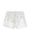 Andorine Metallic-effect Shorts In Silver