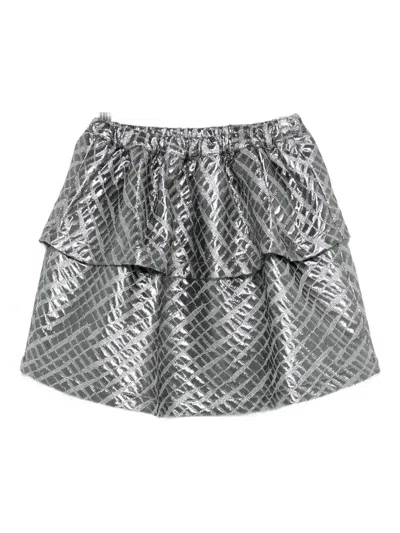 Andorine Kids' Metallic-effect Skirt In Silver