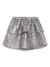 Andorine Metallic-effect Tiered Skirt In 银色