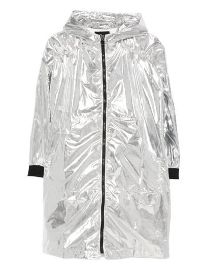 Andorine Kids' Metallic-finish Hooded Cape In Silver