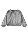 Andorine Metallic-jacquard Top In Silver