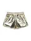 Andorine Metallic Running Shorts In Gold