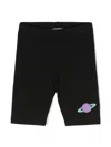 Andorine Patch-detail Stretch Shorts In Black