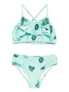 Andorine Printed Bikini Set In Green