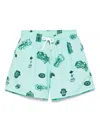 Andorine Printed Swim Shorts In Green