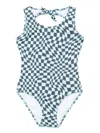Andorine Printed Swimsuit In Green