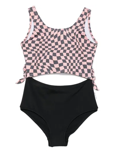 Andorine Kids' Printed Swimsuit In Orange