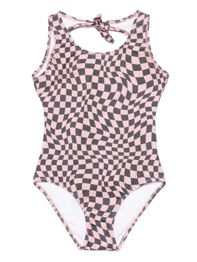 Andorine Kids' Printed Swimsuit In Orange