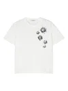Andorine Sequin-embellished Organic Cotton T-shirt In White