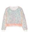 Andorine Sequin-embellishment Cotton Sweatshirt In Pink