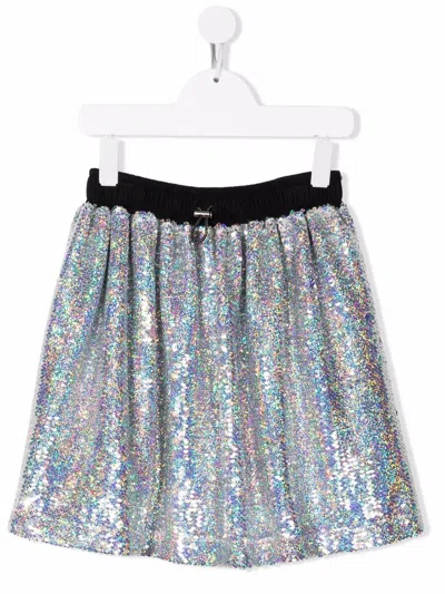 Andorine Kids' Sequinned Midi Skirt In Silver