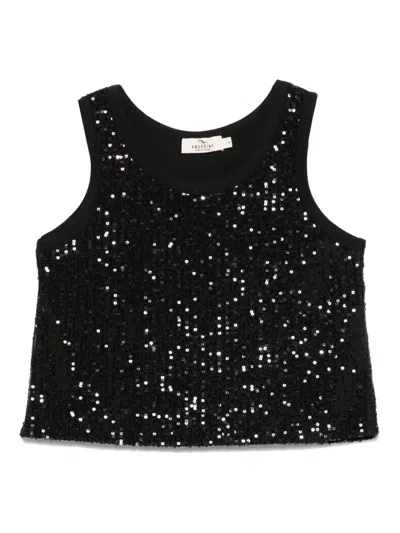 Andorine Kids' Sequinned Top In Black