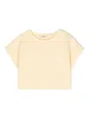 Andorine Short-sleeve Cotton T-shirt In Yellow