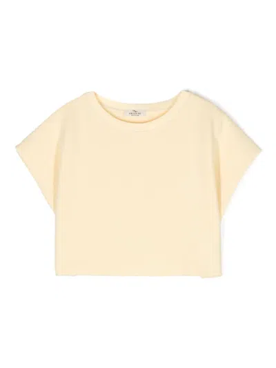 Andorine Kids' Short-sleeve Cotton T-shirt In Yellow