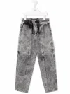 Andorine Stonewashed Denim Jeans In Grey