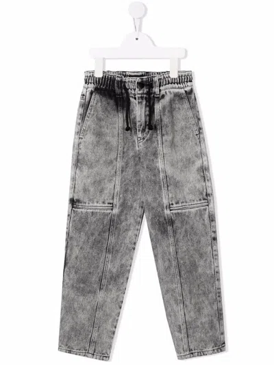 Andorine Kids' Stonewashed Denim Jeans In Grey