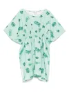 Andorine Summer-print Kaftan Dress In Green