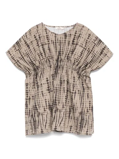 Andorine Kids' Tie Dye-print Top In 中性色