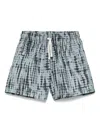 Andorine Tie-dye Swim Shorts In 绿色