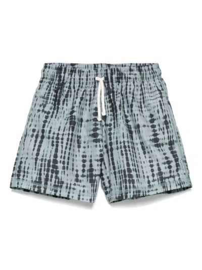 Andorine Kids' Tie-dye Swim Shorts In 绿色