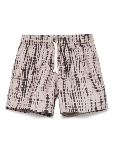 Andorine Kids' Tie-dye Swim Shorts In 中性色