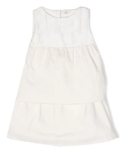 Andorine Kids' Tiered Denim Dress In White