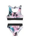 Andorine Tropical-print Bikini Set In Black