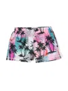 Andorine Tropical-print Drawstring Swim Shorts In Pink