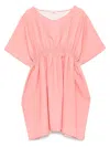 Andorine Twill Kaftan Dress In Pink