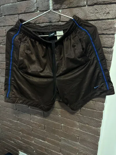 Pre-owned Andre Agassi X Nike Vintage Nike Andre Agassi Shorts Y2k Swoosh Drill Fit In Brown