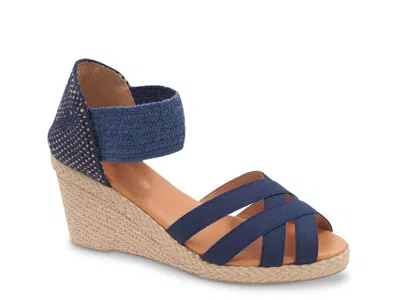 Andre Assous Adin Espadrille Wedge Sandal In Blue