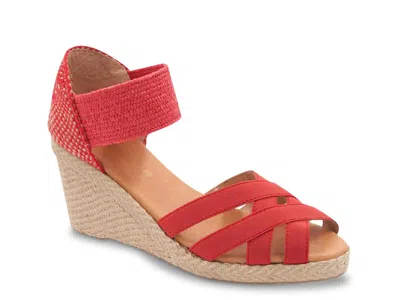 Andre Assous Adin Espadrille Wedge Sandal In Red