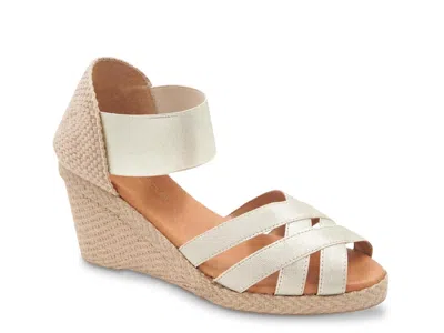 Andre Assous Adin Espadrille Wedge Sandal In Silver