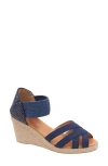 Andre Assous Women's Adin Jute Wedge Sandals In Navy
