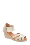 Andre Assous Women's Adin Jute Wedge Sandals In White