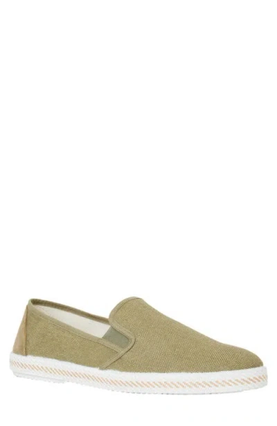 Andre Assous André Assous Altea Slip-on In Khaki Linen