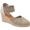 Andre Assous André Assous Anouka Espadrille Wedge Sandal In Black/beige