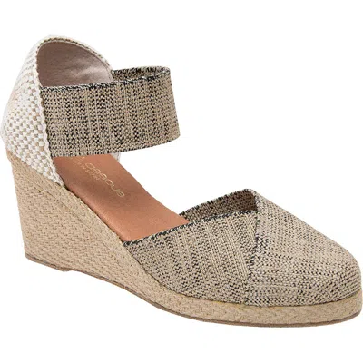Andre Assous André Assous Anouka Espadrille Wedge Sandal In Black/beige