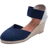 Andre Assous Anouka Espadrille Wedge In Blue
