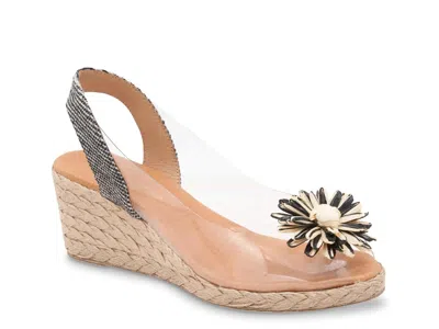 Andre Assous Aspen Espdarille Wedge Sandal In Brown