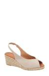 Andre Assous Audrey Espadrille Wedge Sandal In Hemp Glitter Natural