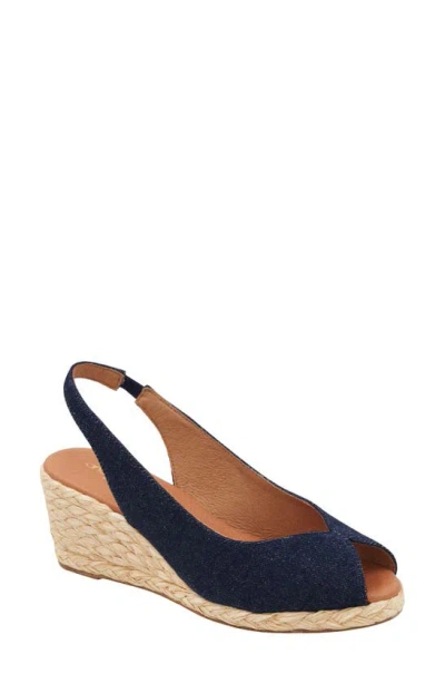 Andre Assous Audrey Espadrille Wedge Sandal In Navy