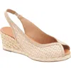 Andre Assous André Assous Audrey Espadrille Wedge Sandal In Silver