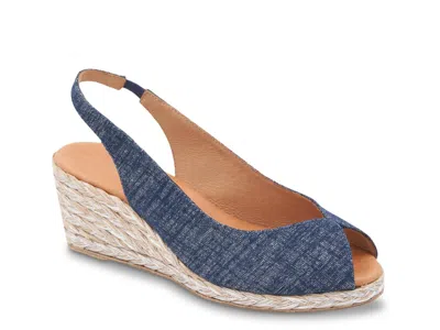 Andre Assous Audrey Wedge Sandal In Blue