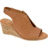 Andre Assous André Assous Belinda Wedge Slingback Sandal In Cognac Woven