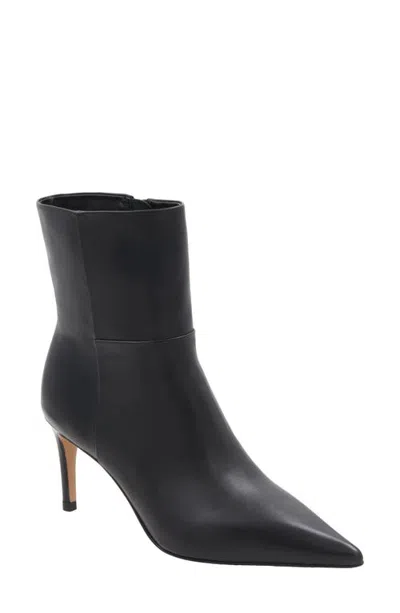 Andre Assous André Assous Bria Leather Pointed Toe Ankle Bootie In Black