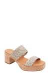 Andre Assous André Assous Cairo Platform Sandal In Platino/silver